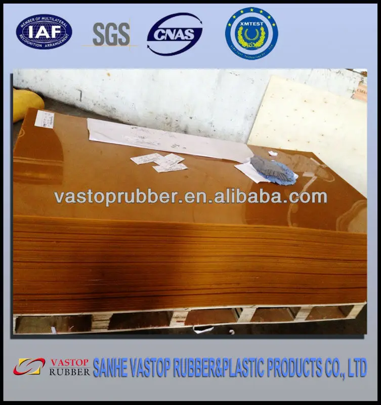 brown red green yellow polyurethane sheet