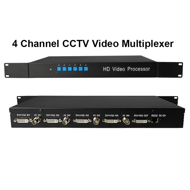 
16 Port CCTV vga multiviewer 4x1 DVI VGA Quad Screen Video Splitter 