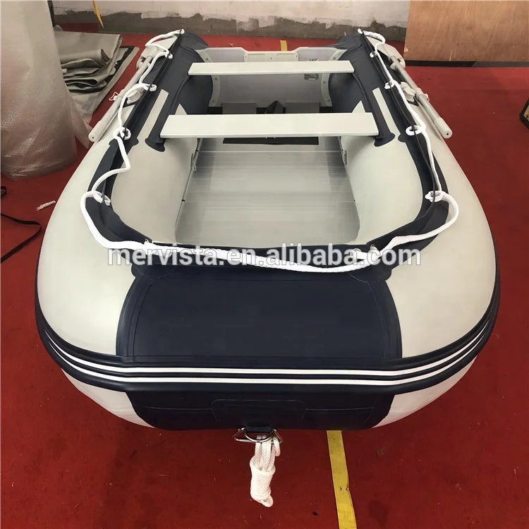 2018 New Product High Quality PVC Inflatable rubber boats with motor outboard PVC boat aluminium floor for sale