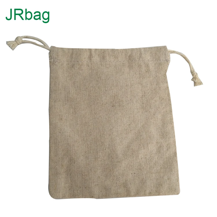Natural Linen Burlap Bags with Jute Drawstring for Gift Bags