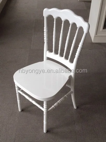 Hotel Wedding Banquet Polycarbonate PC White Resin Napoleon Chivari Chairs Outdoor Wedding