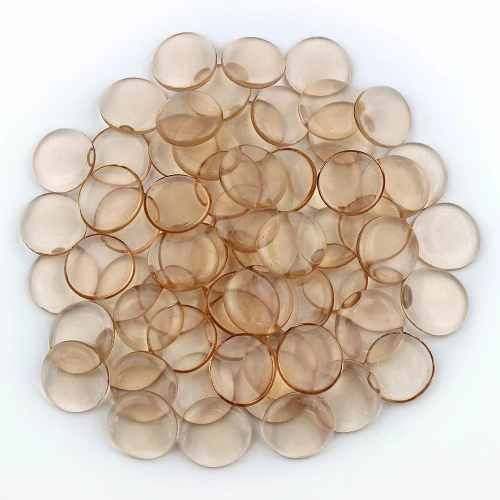 Clear Shinny Pink Glass Beads