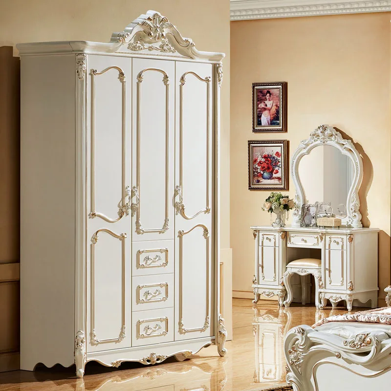 Foshan Роскошные Антикварные белые наборы мебели для спальни