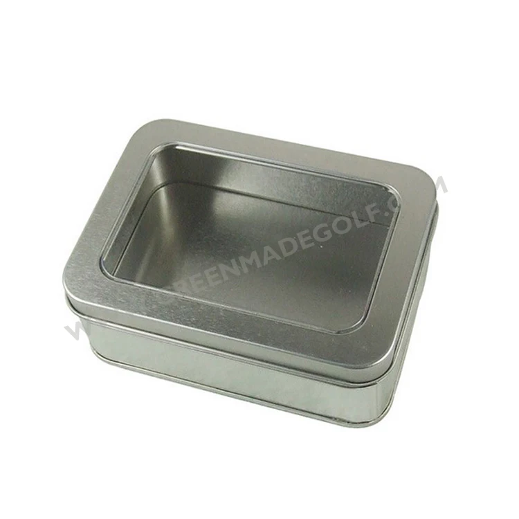 Natural color metal tin box with golf tees special golf gift set