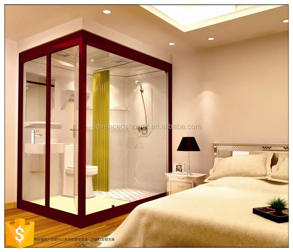 Portable all in one bathroom pod home decoration mobile bathroom for trailer house motel