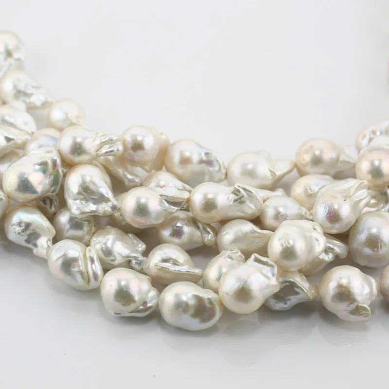 15-16mm very large size nucleated fresh water baroque pearls