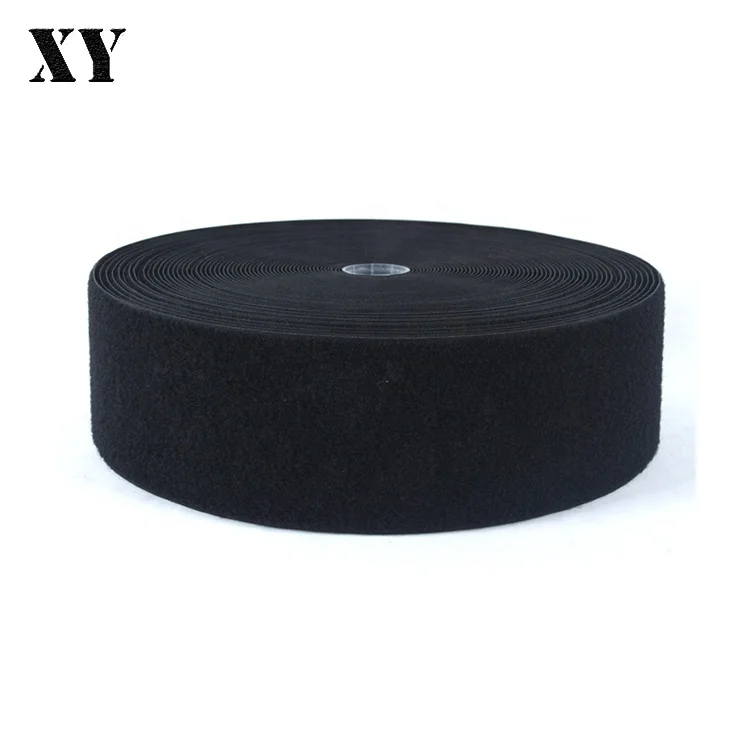Good Quality 2 Inch Polyester Black Hook And Loop Tape Straps For Garment