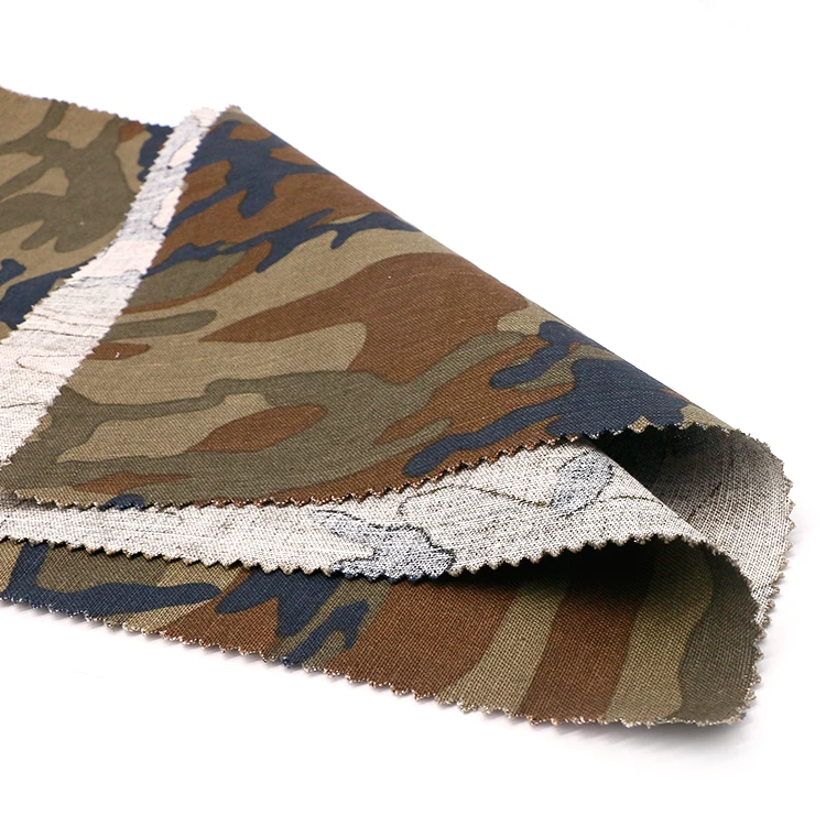 Hot New Class Natural Pro-Environment 55% Linen 45% Cotton Printed Plain Woven Fabric For Garment