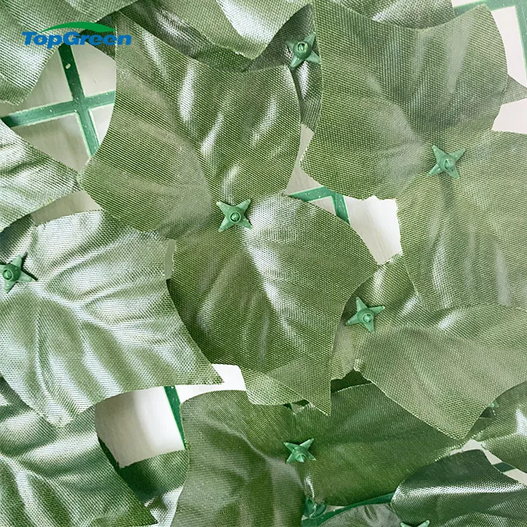 UV Coated Decorative Outdoor Artificial Green Leaf Fence