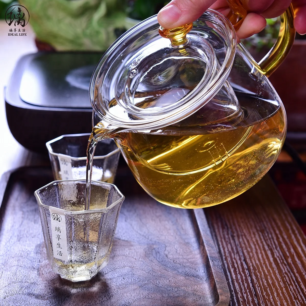 Hot Sale Borosilicate Handmade Glass Teapot With Filter