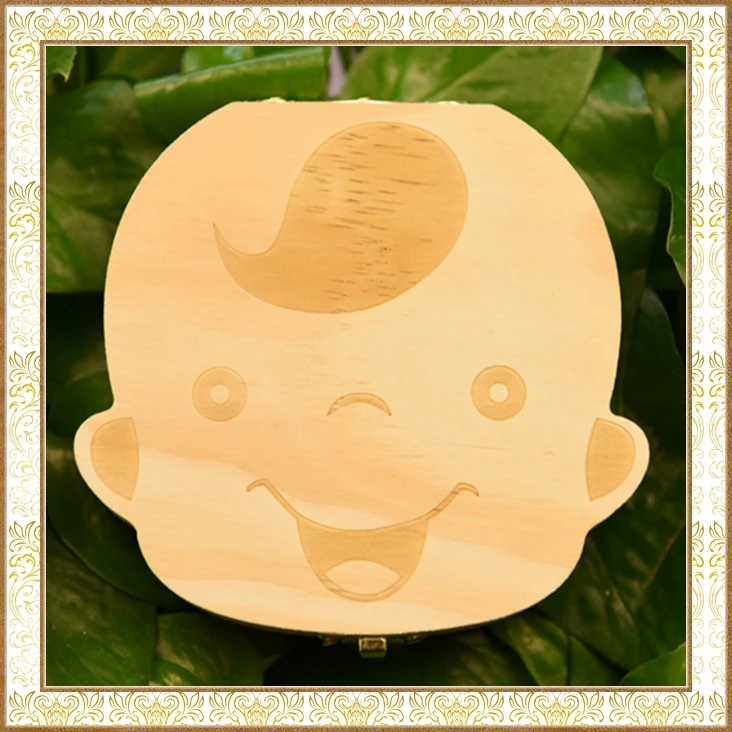 Gifts Memory Box Children Toy Organizer Storage Baby Milk Teeth Box Wood Tooth Box