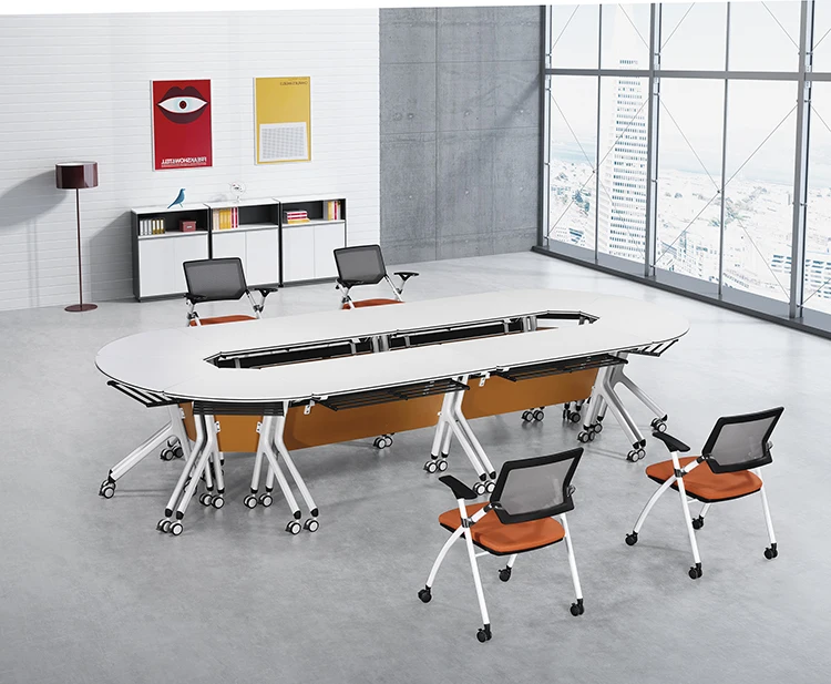 Office Desk with Wheels training table /school desk