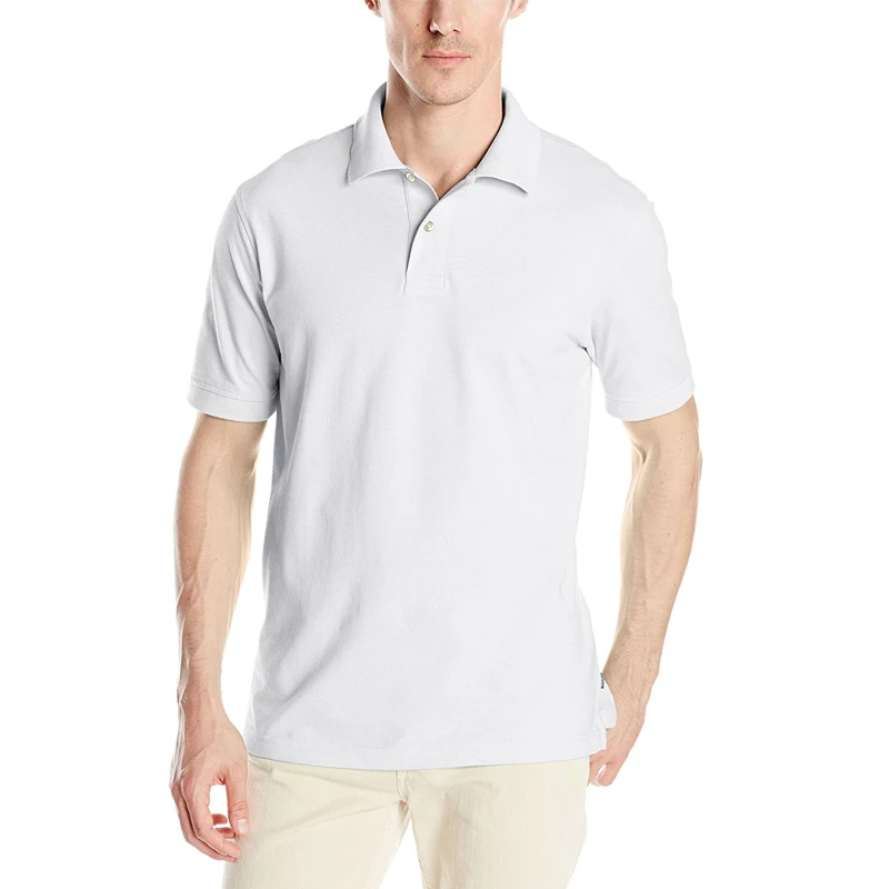 Custom Logo Embroidered Plain Solid Cotton Uniform Polo Shirt For Men