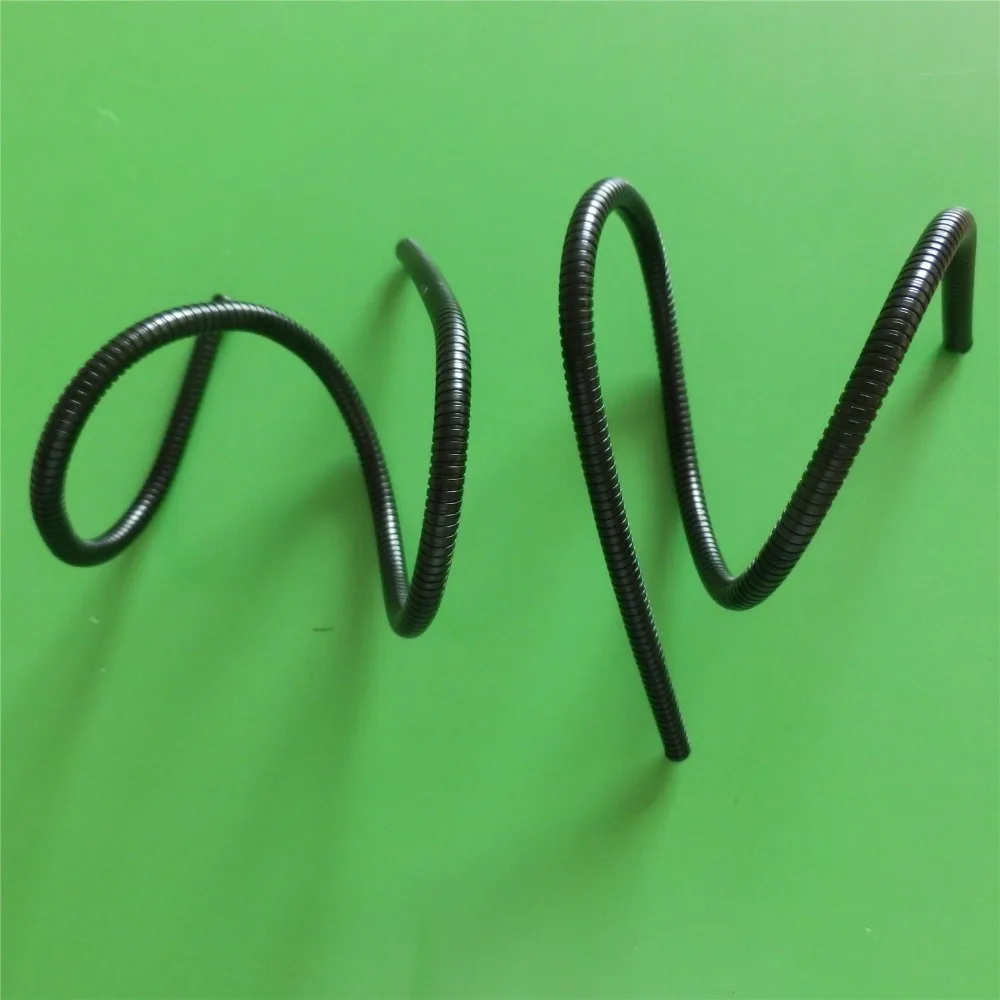 Electrophoresis black metal flexible tube gooseneck pipe for led lighting with wire