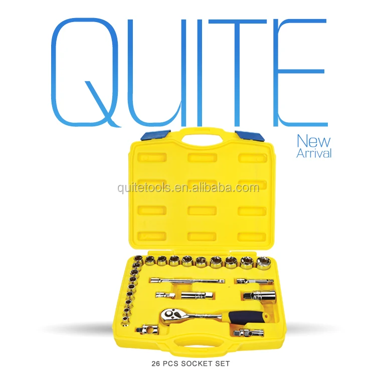 Набор торцевых гаечных ключей, Набор торцевых ключей для автомобиля, Набор торцевых ключей ручной фиолетовый, 26 шт.