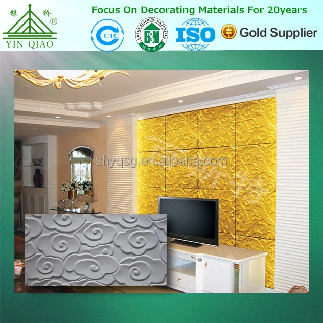 Green building Material Gypsum Plaster Three D Wall Panels