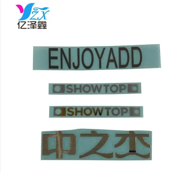 OEM custom  logo stamping embossed metal name plate with 3M adhesive