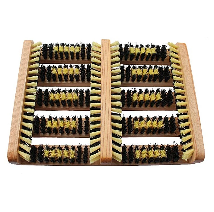 
Amazon hot style wooden shoe brush, boot brush scraper 