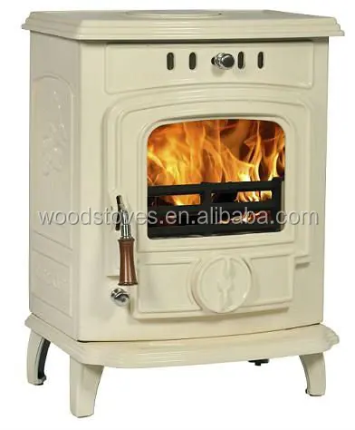 2017 Latest Best Selling Cast Iron Enamel Cream Enviro Wood Stove Ireland