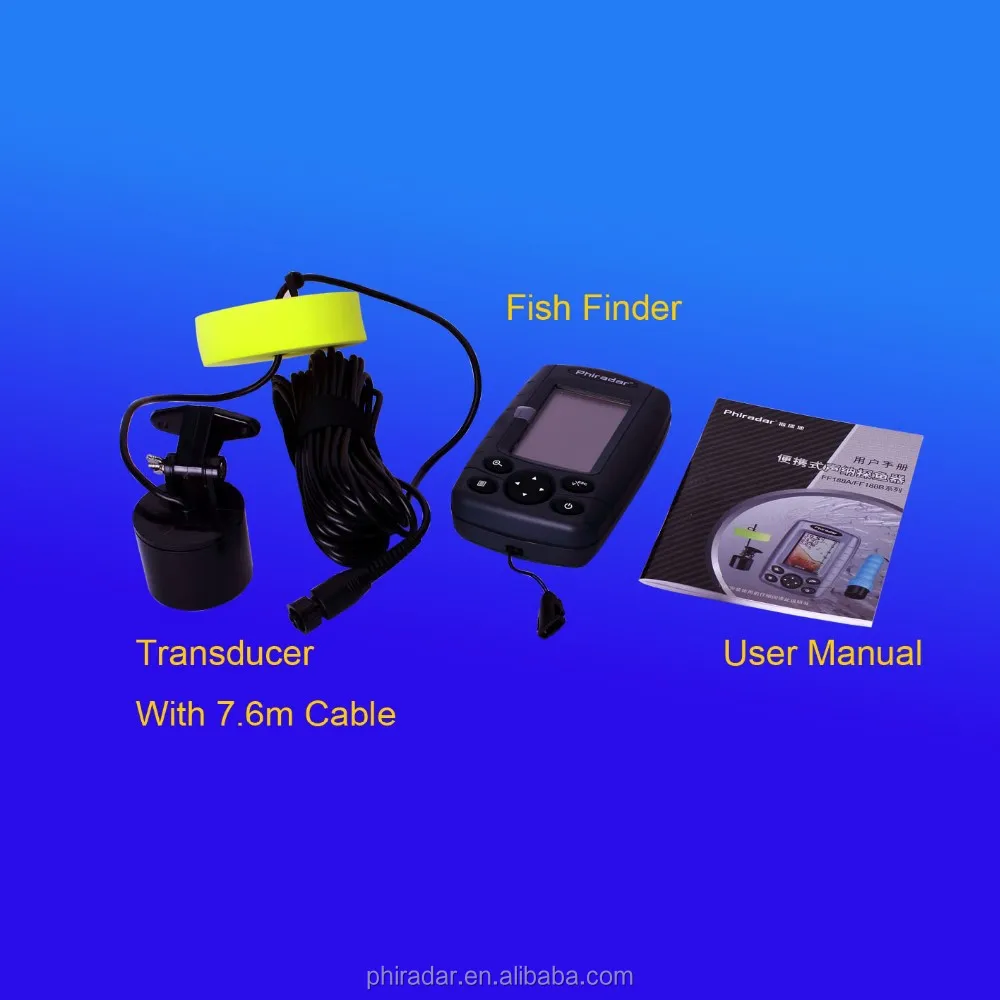 Portable sonar FishFinder with 2.8inch Grayscale LCD display