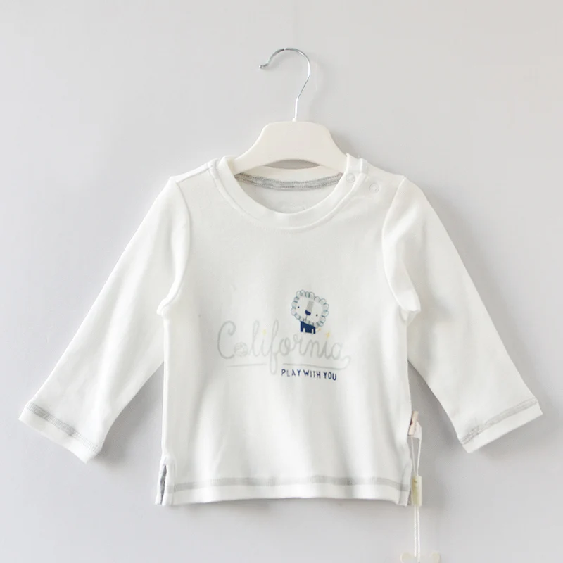 
soft and comfortable long sleeve organic cotton baby t-shirt clothes 