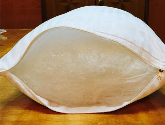 customized OEM 100% mulberry silk pillowcase with silk filling pure silk pillow