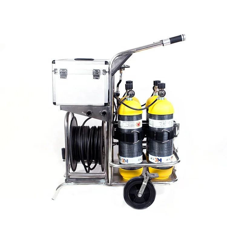2018 New Type Used In Subway Marine Portable Long Tube Trolley / Car Scba
