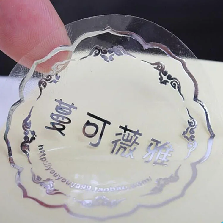 Custom logo Print die cut shape Gold Foil Labels Gold Foil Sticker