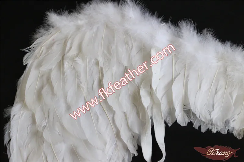Stage Party Supplies White Large Feather Angel Wings With Turkey Feather