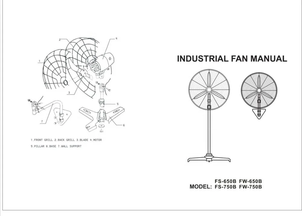 
20/24/26/30 inch FS Series Powerful Industrial Pedestal stand fan 
