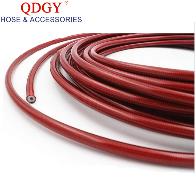 10Meters red color Stainless steel wire braided PTFE brake hose