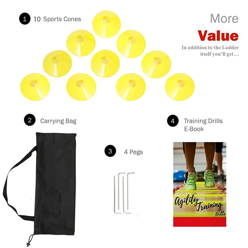 Уличная спортивная Координационная скоростная лестница