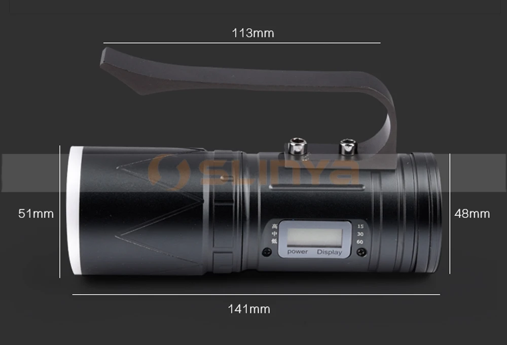 Fish Lure Light 20W Flashlight Torch for Fishing Hunting Detector