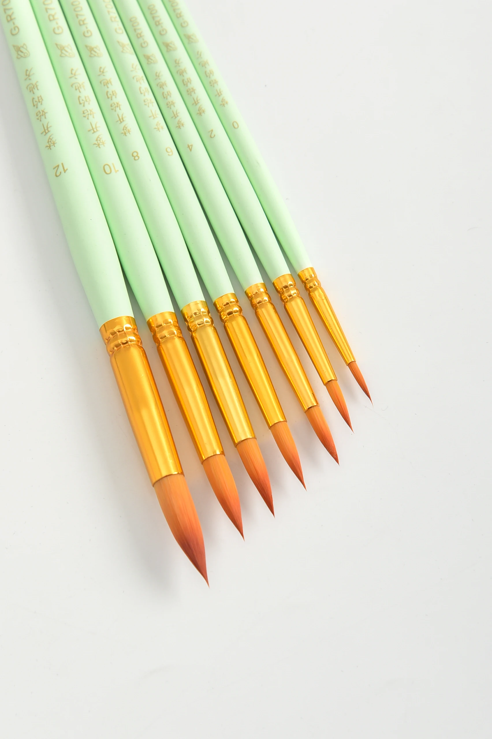 Giorgione 7 Pieces  Round Peak Nylon Wool Color Pens - Dream Chase Series (mint green)