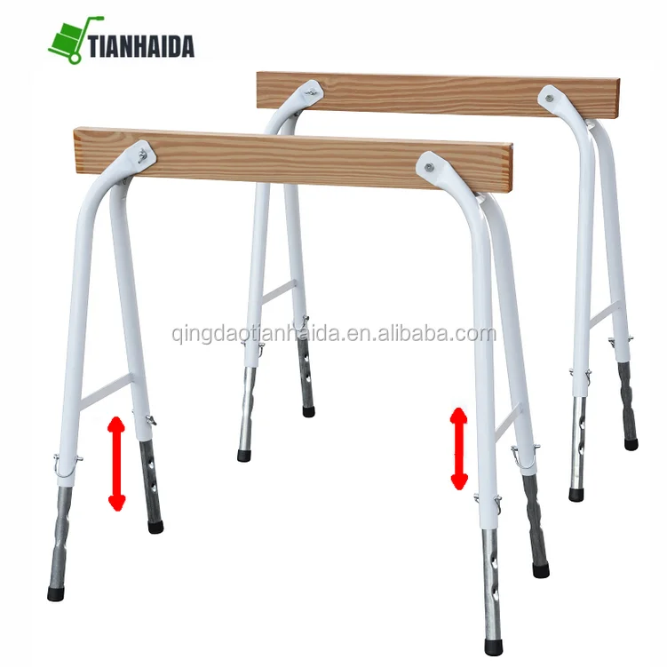 Folding Steel Working Bench Worktable for DIY Tools Saw Horse