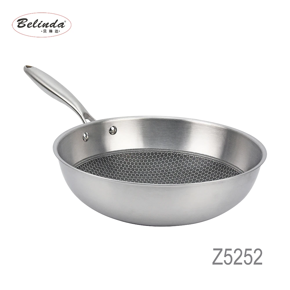 Manufacturer Wholesale Modern Stainless Steel Cookware Frying Pan Non-stick Pan for Kitchen Frying Pan