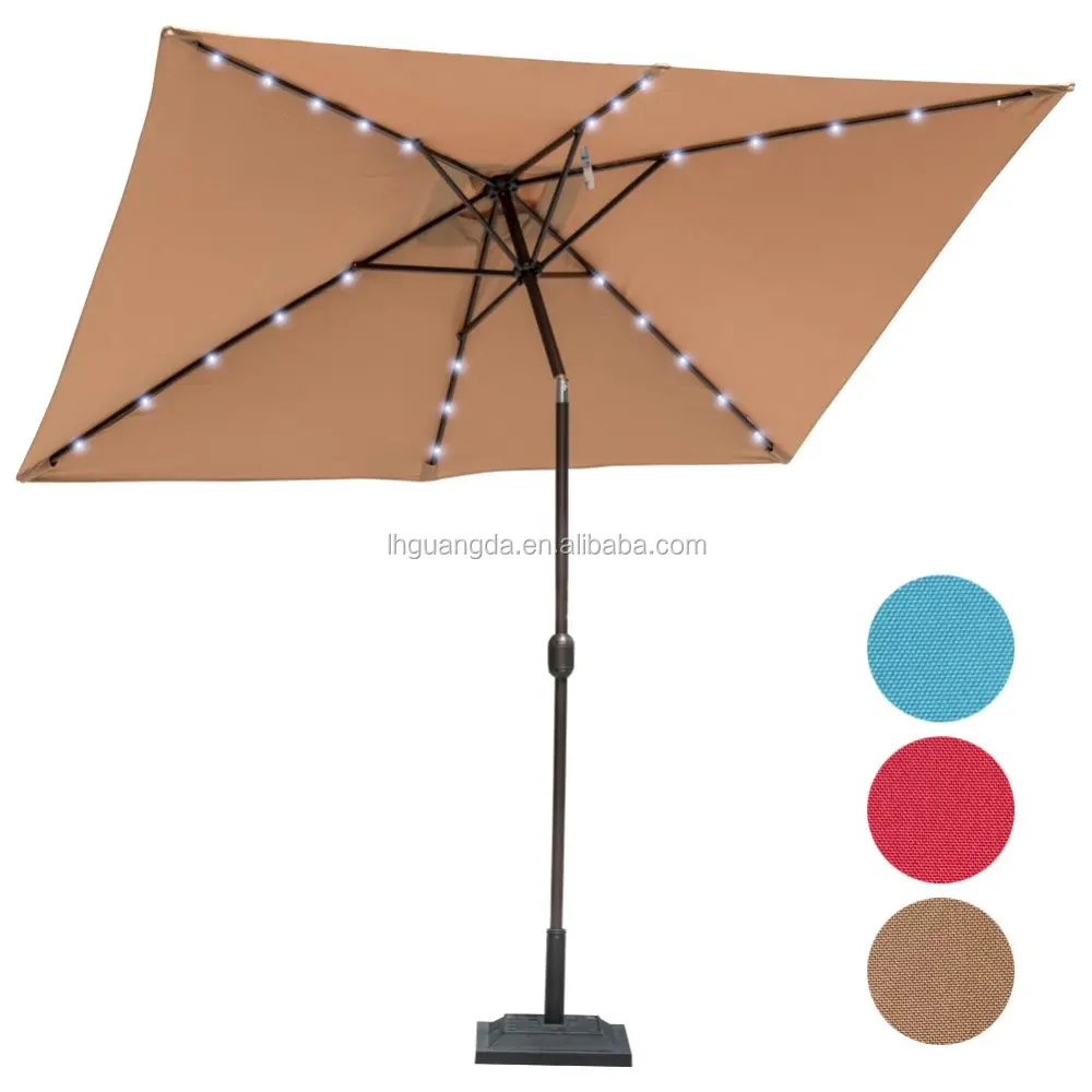 
solar light umbrella led umbrella crank umbrella 