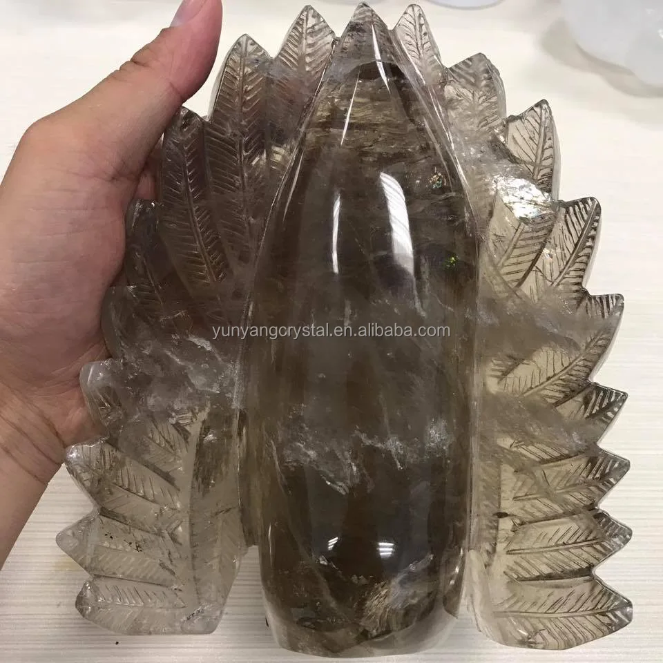 natural rock crystal smoky quartz native American Indian skulls for sale