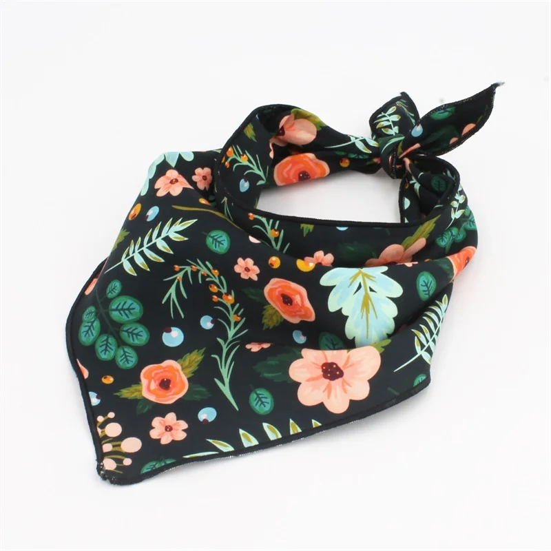 
floral personalized pet bow tie dog bandana collar with handmade wholesale for holidays gifts 