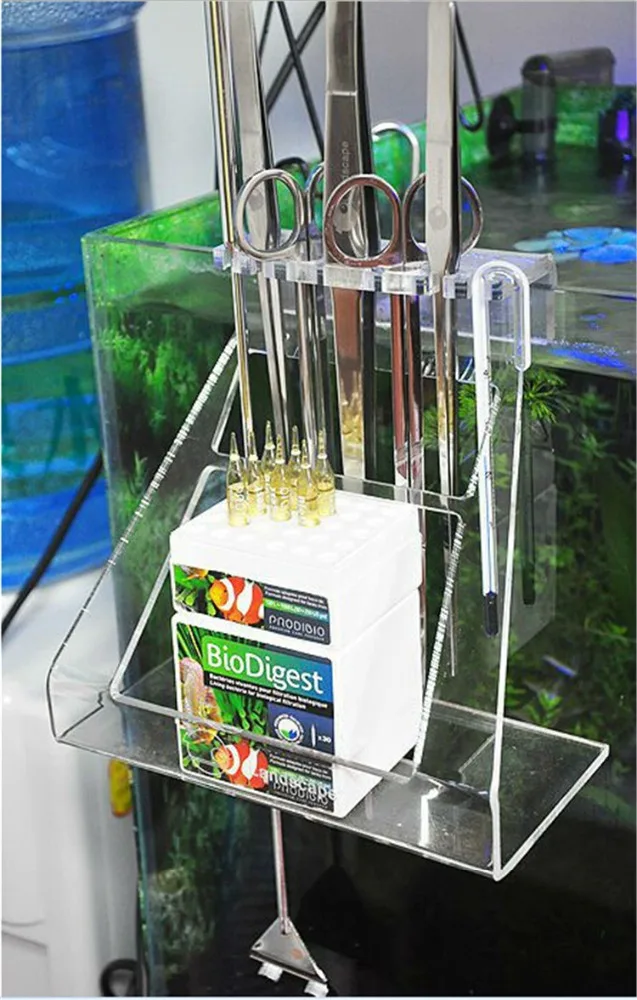 Aquarium landscaping acrylic garden plant tank maintenance tool holder