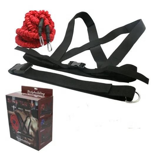 2019 New Double resistance bands training pull rope stretch battle Elastic rope with cloth cover Waist/shoulder brace