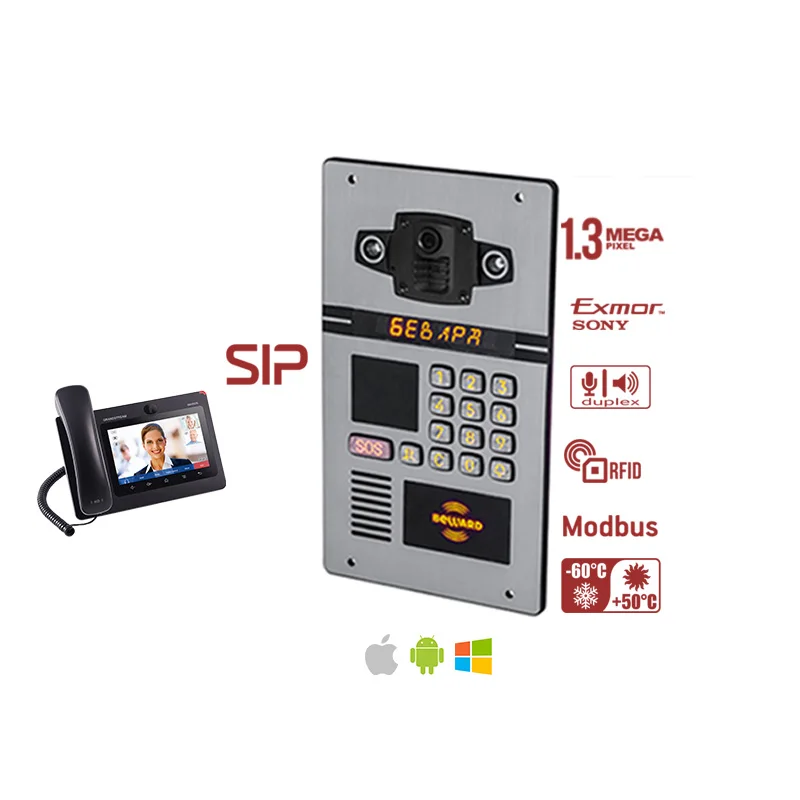 free software for SIP phone H.265 intercom system video security doorbell camera