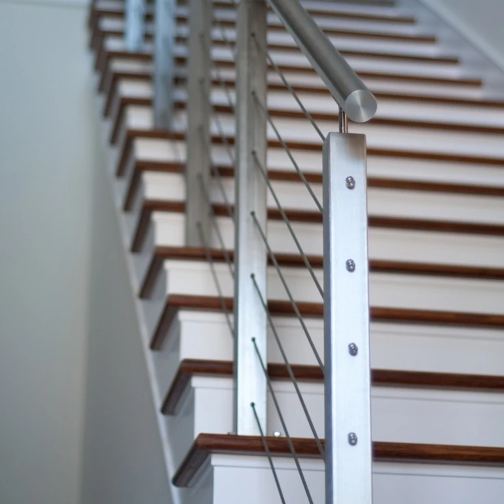lowes price wall moutend removable 304 inox cable handrails for stairs
