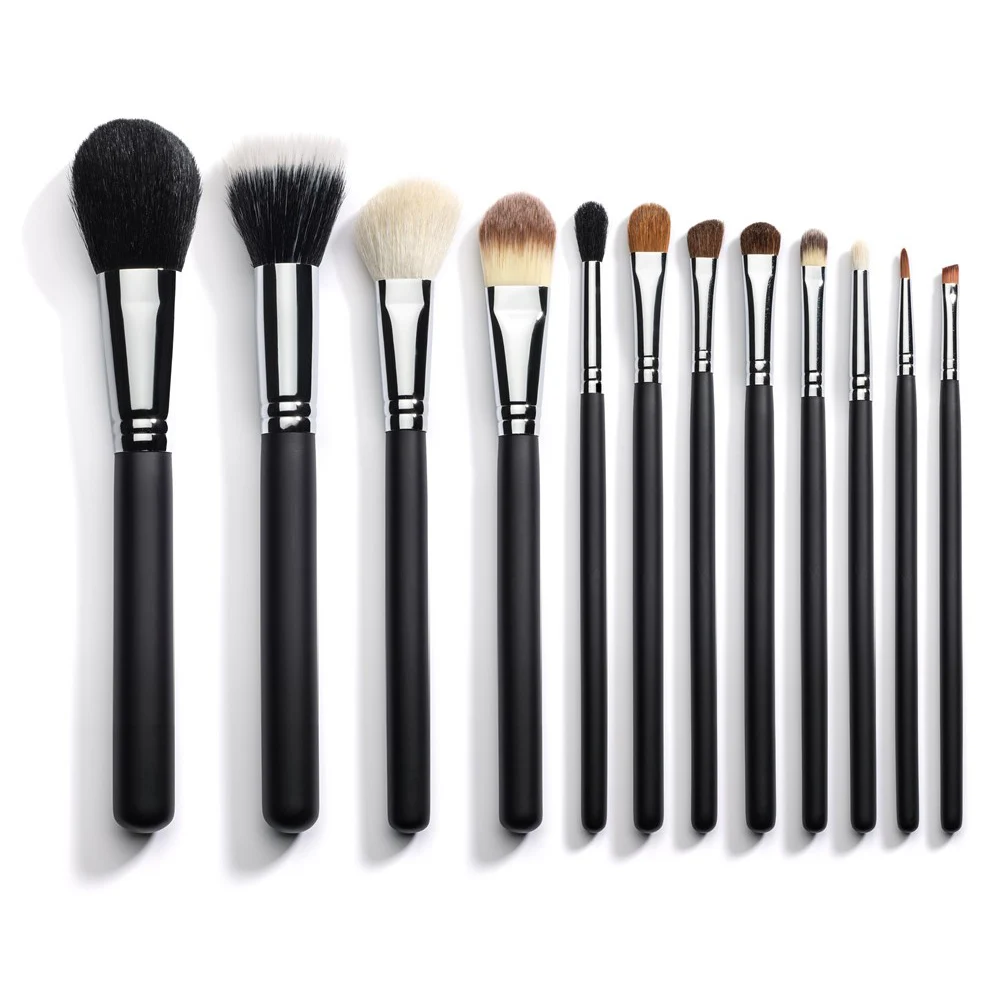 Foundation Eyelash Professional Eyeliner Belt Crown 12 Piece Makeup Brush Set