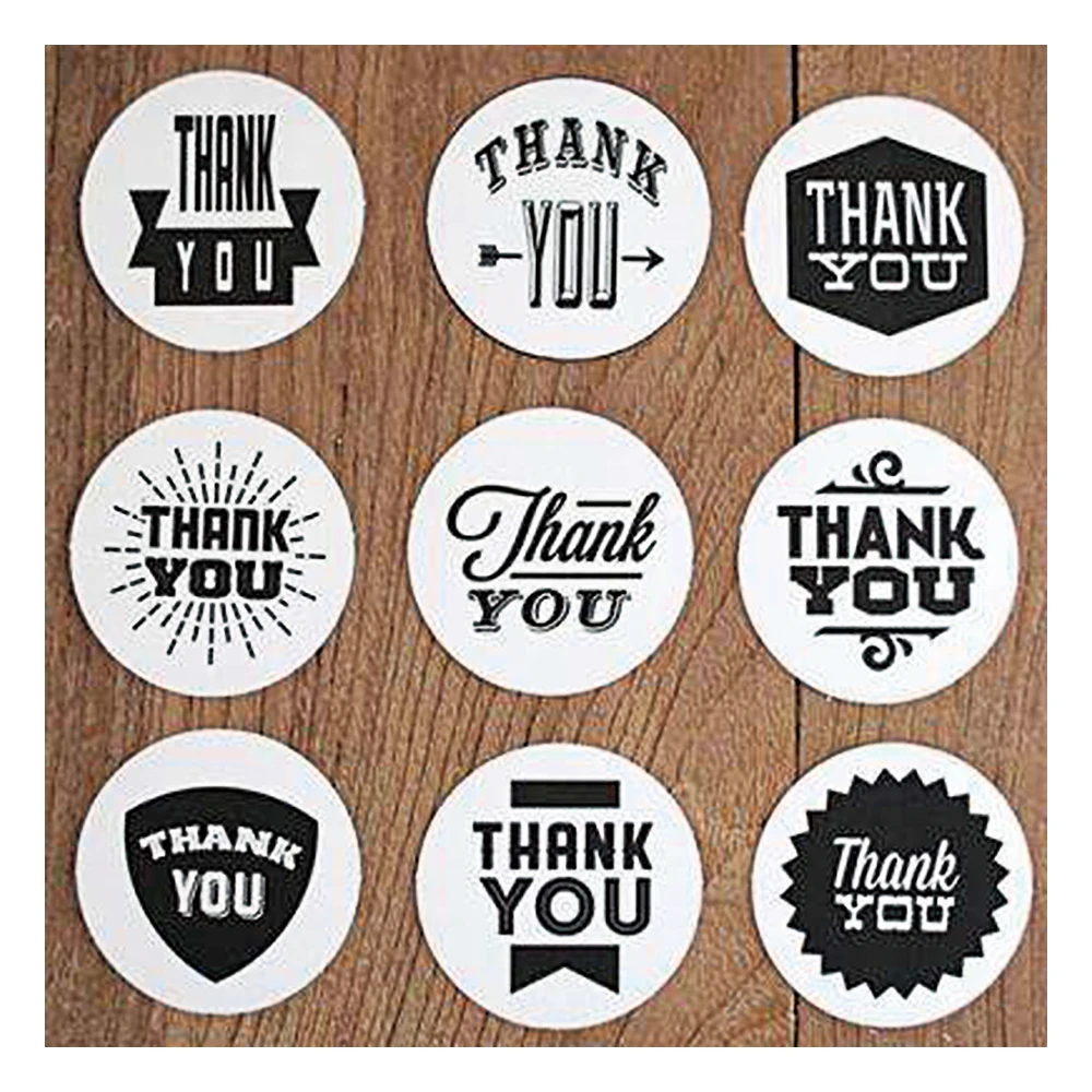 Custom Factory Thank You Sticker Paper Vinyl Roll For Your Order  Clear Printing Adhesive Sticker Thank You Sticker