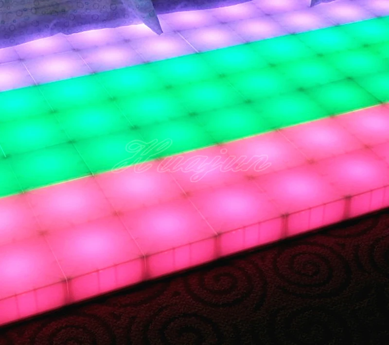 
2020 New 2ft x 2ft RGB color flash led dance floor tiles for sale led lights disco dance floor led wedding stage dance floor 