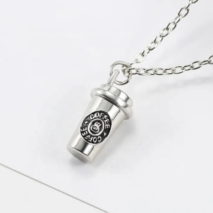 Newly Metal Keychain Unique Shape Coffee Cup Keychain for Gift