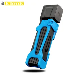 ETOOK Heat Treated Foldable Bicycle Lock Bike Folding Lock Bike Frame Lock with Bracket