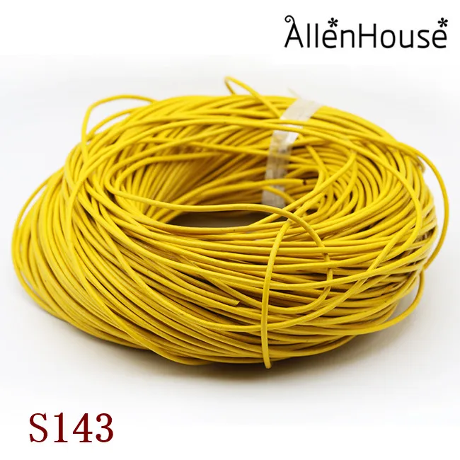 wholesale 100 yards/spool cheap black brown 1mm 1.5mm 2mm 3mm solid real leather cord lace for jewelry making