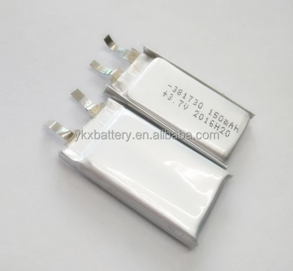 Small battery lipo battery 3.7 v 150 mAh lithium polymer battery 381730 for smart devices, bluetooth speaker, smart watch